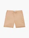 Frescobol Carioca Sergio Cotton Shorts In Dark Sand Pink