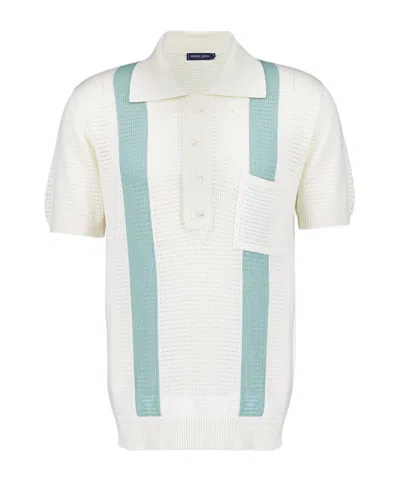 Frescobol Carioca Short-sleeved Polo Shirt In White