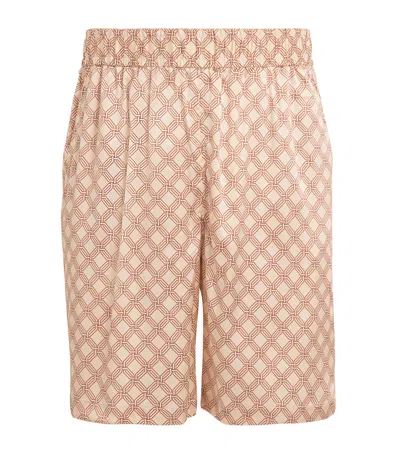 Frescobol Carioca Silk Palma Shorts In Neutral