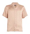 Frescobol Carioca Roberto Printed Silk Bowling Shirt