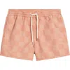 Frescobol Carioca Sport Copa Check Pattern Swim Trunks In Burnt Orange