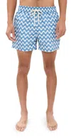 Frescobol Carioca Copacabana Swim Shorts In Denim Blue