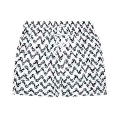 Frescobol Carioca Sport Swim Short Copacabana Camo White And Stone Grey