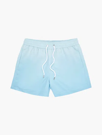 Frescobol Carioca Sport Swim Shorts Dip Dye Print In Cool Blue