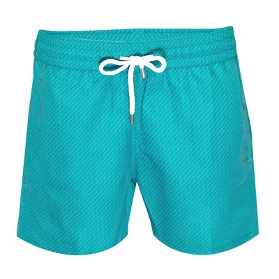 Frescobol Carioca Sport Swim Shorts Pepe Tonal Print Tile Blue
