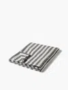 Frescobol Carioca Stripe Linen Beach Towel In Midnight Blue & White