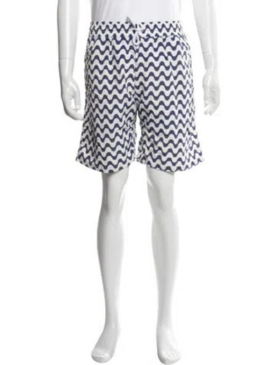 Pre-owned Frescobol Carioca Striped Swim Trunks In Blue