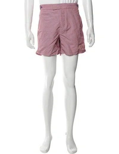 Pre-owned Frescobol Carioca Striped Swim Trunks W/ Tags In Purple