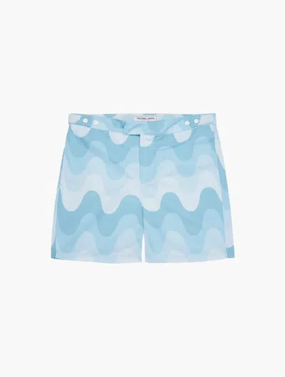Frescobol Carioca Tailored Swim Shorts Copacabana Grade Print In Cool Blue