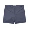 Frescobol Carioca Tailored Swim Shorts In Navy/clear Water Blue In Blue