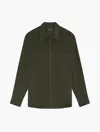 Frescobol Carioca Telles Corduroy Shirt In Dark Olive