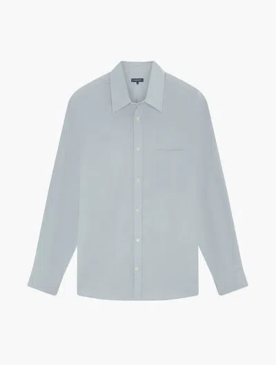 Frescobol Carioca Telles Corduroy Shirt In Powder Blue