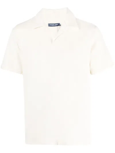 Frescobol Carioca Terry-cloth Short-sleeve Polo Shirt In Neutrals