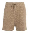 Frescobol Carioca Terry Cotton Augusto Shorts In Brown