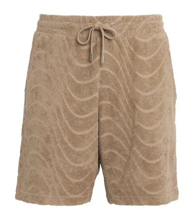 Frescobol Carioca Terry Cotton Augusto Shorts In Green
