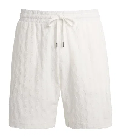 Frescobol Carioca Terry Cotton Augusto Shorts In Animal Print