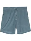 Frescobol Carioca Terry Drawstring Shorts In Blau
