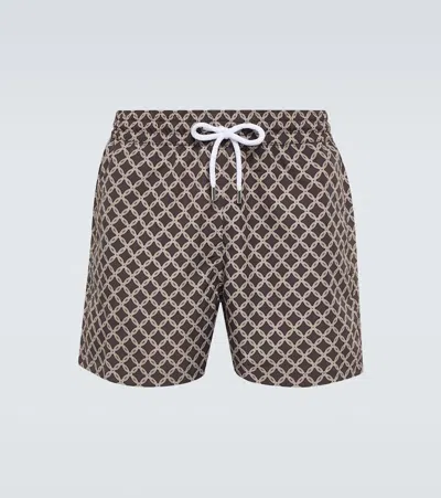 Frescobol Carioca Treliça Sport Swim Trunks In Brown