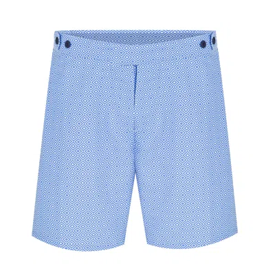 Frescobol Carioca Trunks Tailored Long Angra Blue