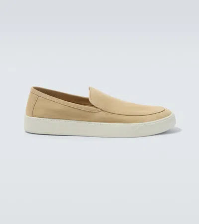 Frescobol Carioca Vela Suede Loafers In Neutral