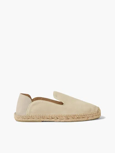 Frescobol Carioca Veluso Suede Espadrilles In Marble Stone & Grey