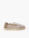 Frescobol Carioca Veluso Suede Espadrilles In Sand Grey