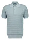 Frescobol Carioca Vidal Cotton Jacquard Polo Shirt In Blue