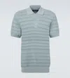 Frescobol Carioca Vidal Cotton Jacquard Polo Shirt In Blue
