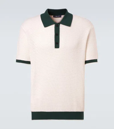 Frescobol Carioca Vidal Pointelle Cotton Polo Shirt In White