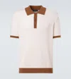 Frescobol Carioca Vidal Pointelle Cotton Polo Shirt In White
