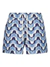 Frescobol Carioca Wave-print Swim Shorts In Blue