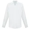 Frescobol Carioca White Linen Long Sleeve Shirt In White