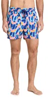 Frescobol Carioca X John Booth Sport Swim Shorts 4 Booth Blue/booth Purple In Booth Blue/booth Purple