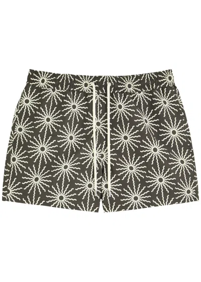 Frescobol Carioca Rio Printed Shell Swim Shorts In Green