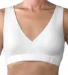 Fresh Comfort Easy Open Front Close Bra In White In White