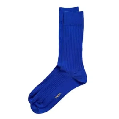 Fresh Cotton Mid-calf Lenght Socks In Cobalt In Blue