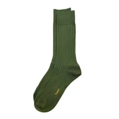 Fresh Cotton Mid-calf Lenght Socks In Military Green