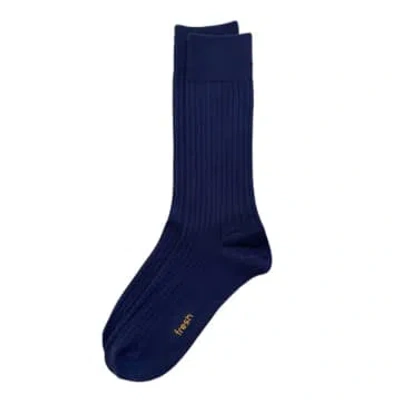 Fresh Cotton Mid-calf Lenght Socks In Navy In Blue