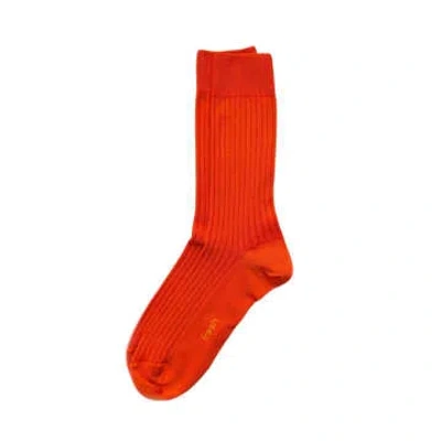 Fresh Cotton Mid-calf Lenght Socks In Orange In Red