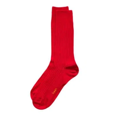 Fresh Cotton Mid-calf Lenght Socks In Red