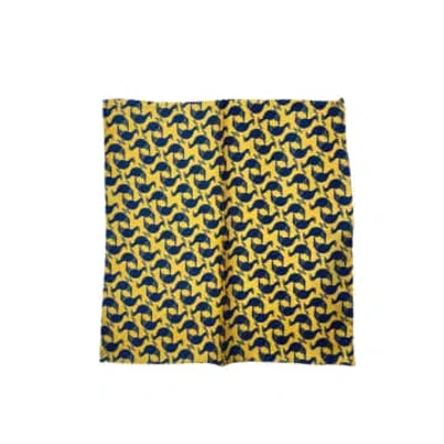 Fresh Duck Silk Pocket Square In Yellow