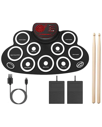 Fresh Fab Finds 10 Pad Electric Drum Set In Black
