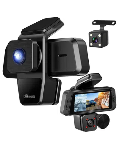 Fresh Fab Finds 1080p Fhd 3-channel Wifi Dash Cam In Black