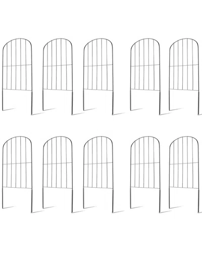 Fresh Fab Finds 10pc Decorative Garden Fence In Gray