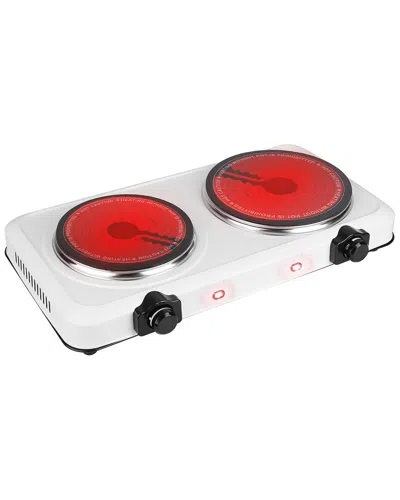Fresh Fab Finds 1800w Infrared Dual Burner Hot Plate In White