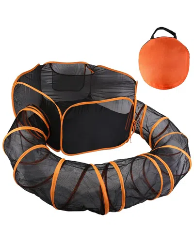 Fresh Fab Finds 2 In 1 Foldable Pet Play Tent In Black