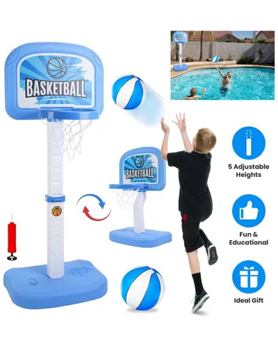 Fresh Fab Finds 2-in-1 Poolside Basketball Game Set In Blue