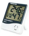 Fresh Fab Finds 2-in-1 Thermometer & Hygrometer With Clock Alarm Function In White