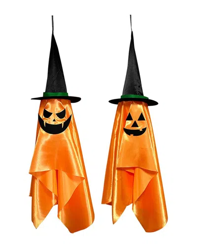 Fresh Fab Finds 2 Pack Hanging Ghosts In Orange