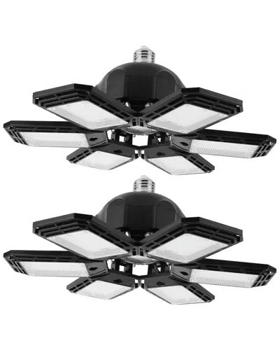 Fresh Fab Finds 2-pack Led Garage Lights In Black